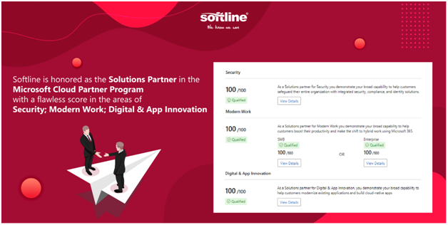 Softine là Solution Partner trong Microsoft Cloud Partner Program về Security, Modern Work, Digital & App Innovation.