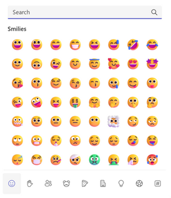 Microsoft Fluent emoji style in Microsoft Teams