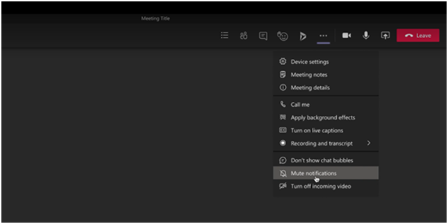 Mute Notifications During Meetings in Microsoft Teams